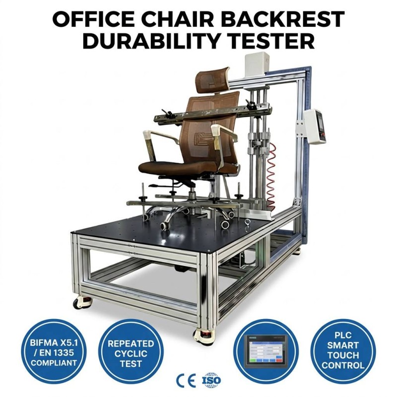 Office Chair Backrest Cyclic Durability Testing Machine BIFMA X5.1 Standard Pull Fatigue Tester