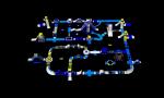 75X55Meter Inflatable Water Park With Big Pool Slide Land Inflatable Aqua Park