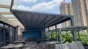Wholesale Aluminum PVC Pergola Canopy Roof Pergola Hotels Modern Front Door Waterproof Retractable Awning from china suppliers