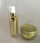 Silk Printing PP Small 15ml 15g Acrylic Empty Matt Cosmetic Cream Jar