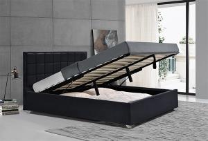 Wholesale Horwood Black Velvet Cube Gas Lift Storage Bed Frame from china suppliers