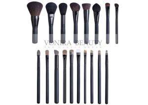 Wholesale Affordable Animal Hair Makeup Brushes With Black Matte Wooden Handle from china suppliers