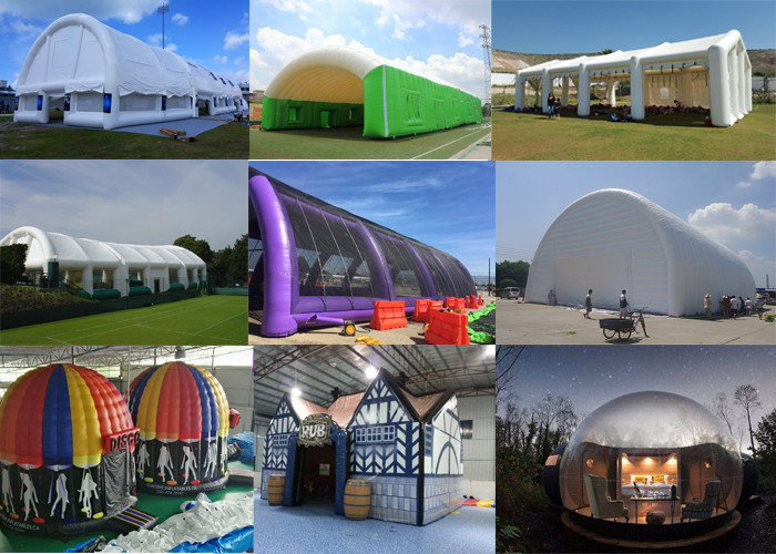 White Waterproof Inflatable Tent 0.4mm PVC Tarpaulin For Outdoor Events