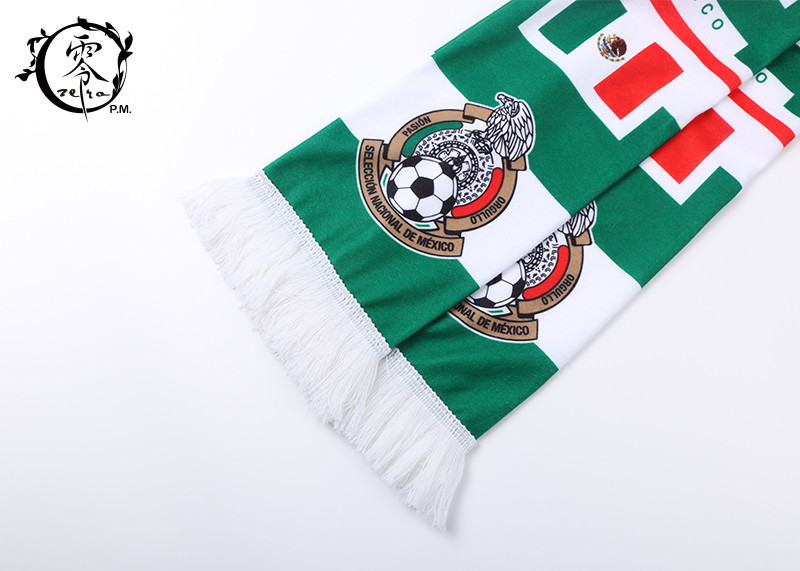 Woven Football Club Sublimation Scarf Custom Soccer Printing Fabric