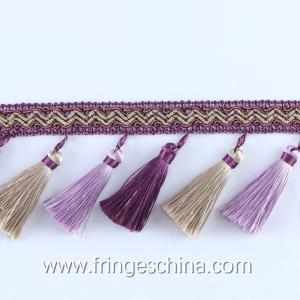 Wholesale Handmade fashionable chain beads lace tassels fringes for curtain/sofa/pillow decoration from china suppliers