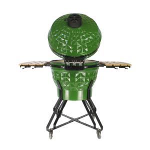 Wholesale 24 Inch Portable Multifunctional European And American Green Ceramic Barbecue Grill With Grill Grid from china suppliers
