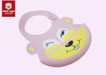 Round Soft Toddler Drool Bibs , Waterproof Feeding Bibs Wipes Clean Easily