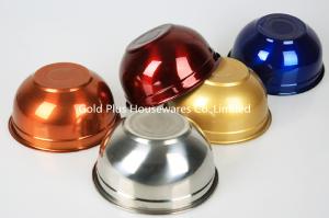 Wholesale 5pcs Home, refrigerator, and kitchen meal prep stainless steel mixing bowls set multi-color salad bowl set from china suppliers
