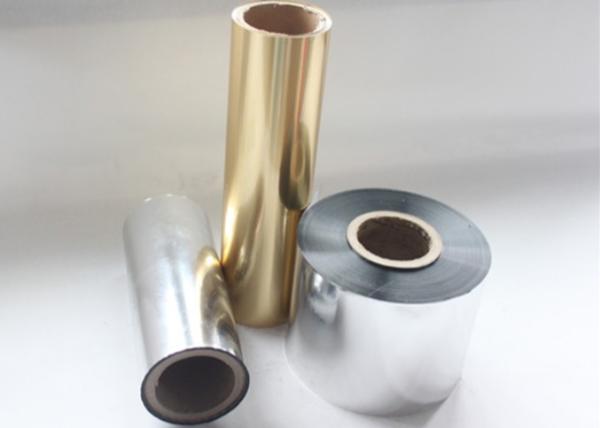 200m - 3000m Polyethylene Metallized BOPP Thermal Lamination Film Silver / Gold