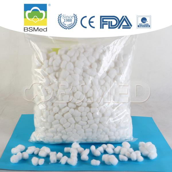 White Color Disposable Alcohol Cotton Ball , Small Size Cotton Balls 8% Max