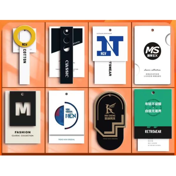 Custom Paper Printing Services Clothing Packaging Thank You Card Hang Tag With Hole