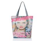 New female beauty magazine printed canvas shoulder bag woman