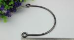 Leather bag hardware gunmetal color 150 mm zinc alloy handbag metal handle