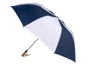 Wholesale Blue And White Portable Golf Umbrella Stell Frame Black Plastic Cap 190T Nylon Fabric from china suppliers