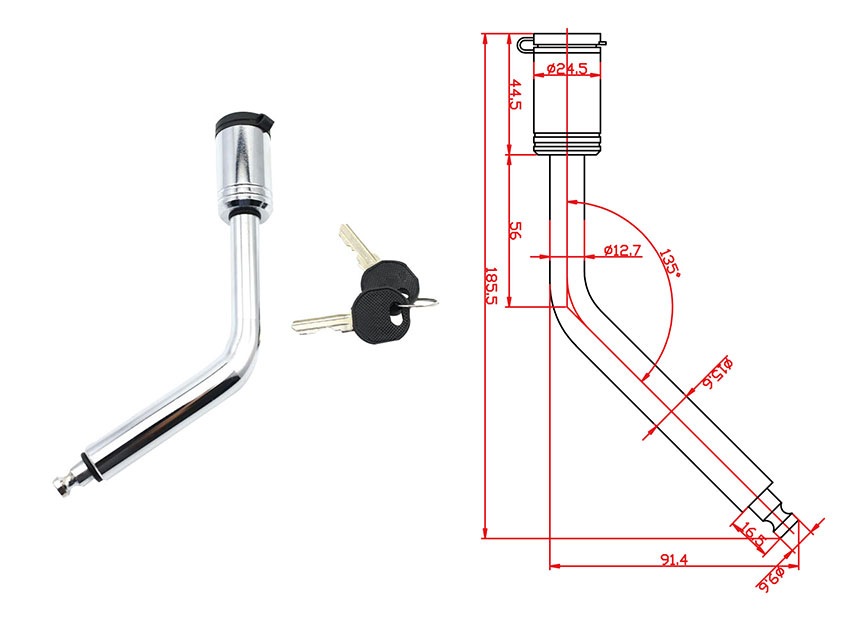 Trailer Parts Essential Car Trailer Padlock Hitch Receiver Lock Trailer Hitch Pin Lock