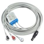 Kontron ECG Cables And Leadwires 125 128 VSM510 3 Lead AHA Snap 7Pin Connector