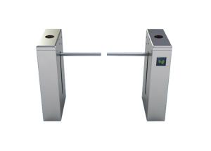 Wholesale Office Entrance Drop Arm Turnstile SS304 Stainless Steel Half Height With Alarm Function from china suppliers