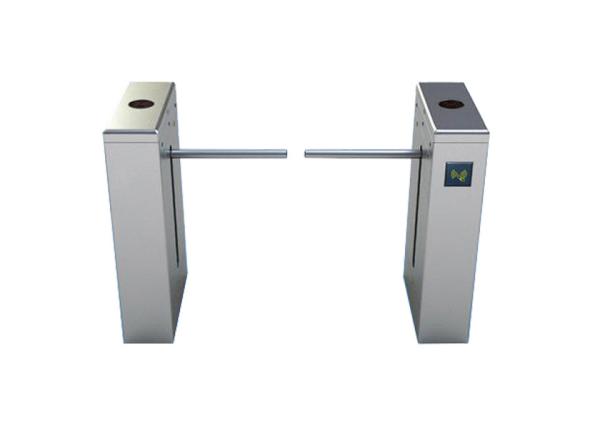 Office Entrance Drop Arm Turnstile SS304 Stainless Steel Half Height With Alarm