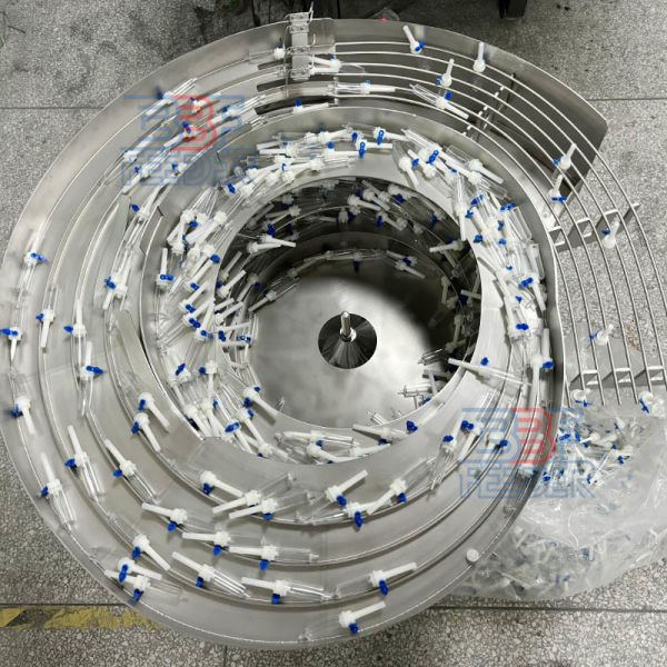 Automated Vibrating Bowl Feeder Big Size Medical Industry Dropping Bottle Parts Feeder