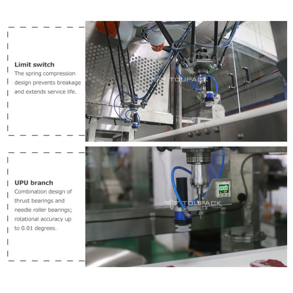 Meat Delta Robot Automatic Loading Belt Multihead Weigher Weighing System