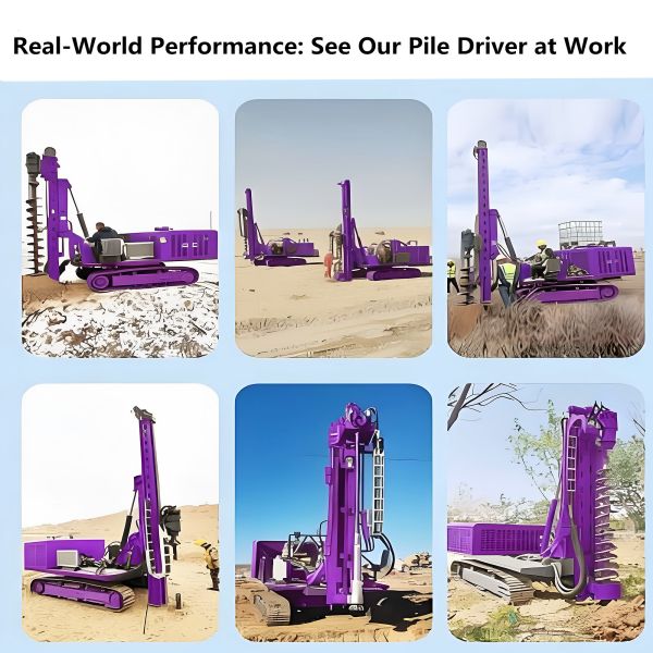 Hydraulic Pile Driver Anchoring Construction Multiangle Drilling Rotary Borehole Pile Driving Machine