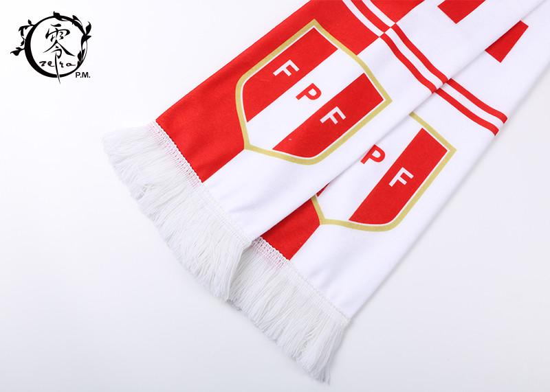 World Cup Fleece Peru Sublimation Scarf Arsenal Soccer Digital Print