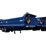 22 Cbm Solid Rounded Tipper Semi Trailer 2 Axles For Building Materials Truck