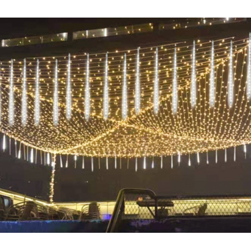 Dynamic Meteor Shower, LED Meteor String Lights Outdoor Garden Holiday Atmosphere Lighting
