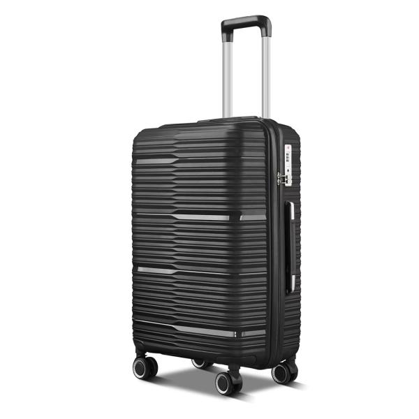 Soft Handle PP Trolley Luggage Durable Travel Suitcase with Lock Waterproof and Shock-Resistant
