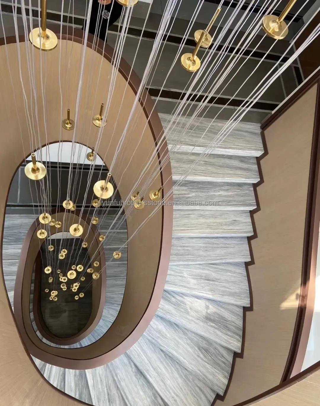 Modern Design Indoor Stair Step Riser Polished Natural Stone Material for Indoor