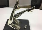Decorative Electroplated Item Custom Mirror Silver Color Fiberglass Leg Statue