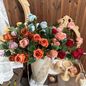 Wholesale Simulated Flower Roses, 6 Head Dora Rose Waterfall, Fake Flower Decoration, Wedding Bouquet Wholesale Scene Decoration from china suppliers