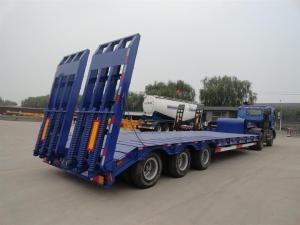 Wholesale Heavy Duty 3 Axles Low Bed Semi Trailer For Tracked Vehicles Customized from china suppliers