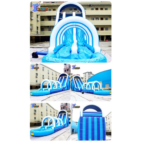 Large 30 Ft Slip And Slide Inflatable Backyard Slide For Water Park