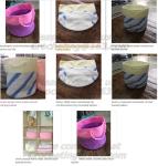 Handmade Craft Stiffened Cotton Crochet Home Decorative Candy Basket Baby Photo