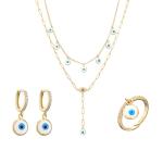Enamel 18K Gold Jewelry Set