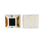 Lightweight Flashing 2V 250MA Solar Cat Eyes Road Stud White Coating