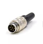 Straight Male Plug MINI DIN M16 Waterproof Connector 6 Pin 2 Pin Docking