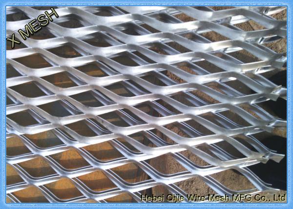 Quality Diamond Hole Aluminum Flattened Expanded Sheet 1.2 X 2.4m Nature Surface for sale