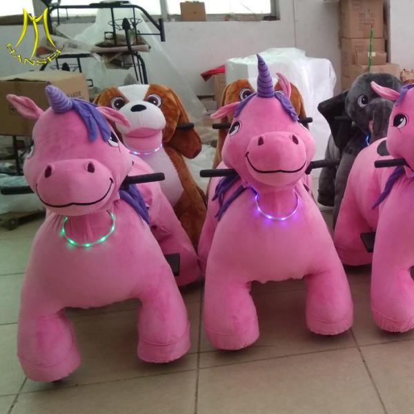 Hansel battery operated electric indoor stuffed motorized horse toy scooter for