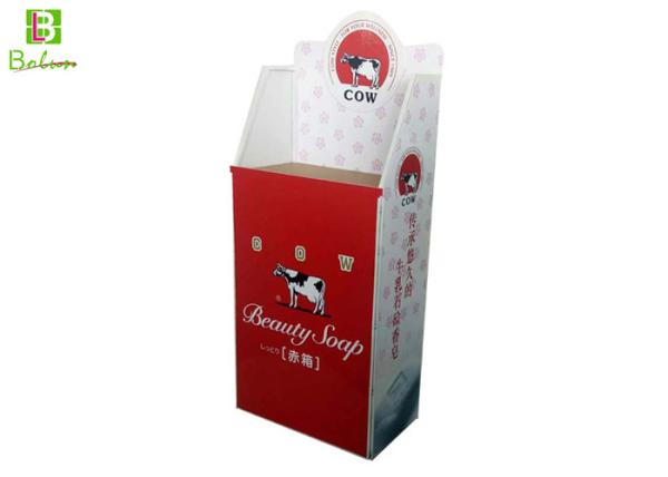 2 Tier Cardboard Countertop Displays , Dairy Products Merchandising Display