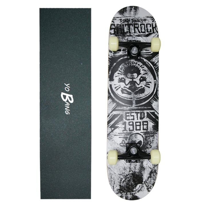Best skateboard factory 30inch Double Kick Skateboard With Polishing Alu Truck 52 X 32mm Clear Wheel