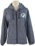 Hooded Zip Up Ladies Fleece Jackets 100% Polyester Strong Wear Resisting