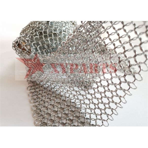 Space Partition Stainless Steel Metal Ring Mesh 1.2mmx10mm