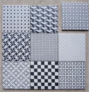 Wholesale 200*200 Hexagon Decorative Ceramic Tile Dark Grey Blue Color 1-3% Water Absorption from china suppliers