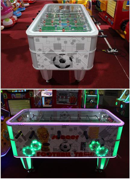 Coin Operated Soccer Ball Simulation Indoor Soccer Arcade Machine Electric Football Table