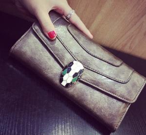 Wholesale European and American fashion female long section of the leather wallet phone purse zipper hand bag large capacity from china suppliers
