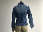 Professional Ladies Denim Jacket Button Through Trucker Jacket TW76185
