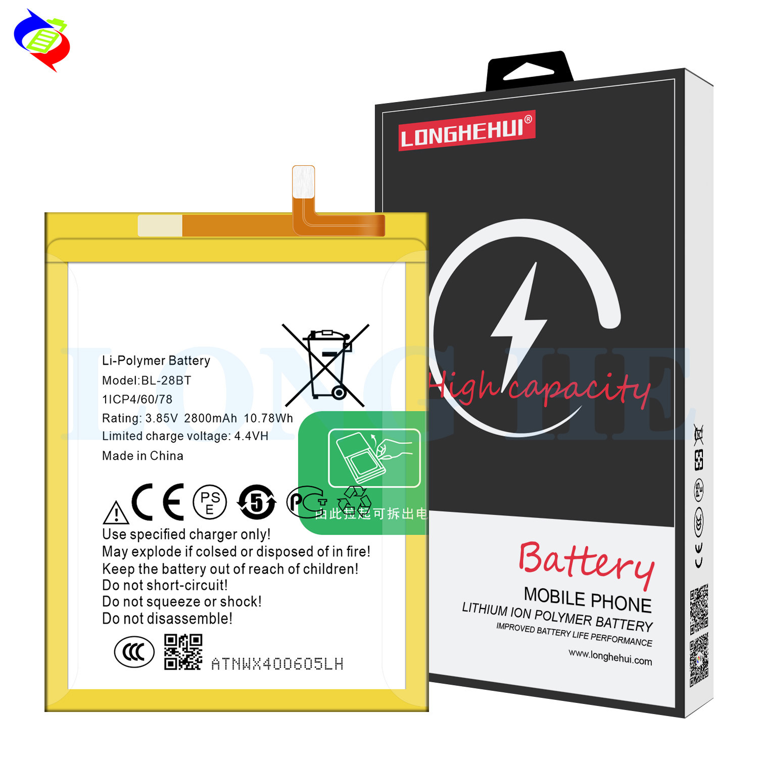 2800mAh BL-28BT WX4 pro mobile phone battery for Tecno WX4 battery