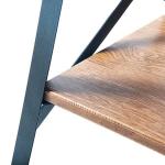 Solid Wood Top 23.2''H Modern Industrial End Table 23lb Metal Base